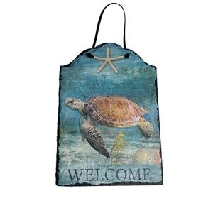 Sea Turtle Hanging Welcome Sign